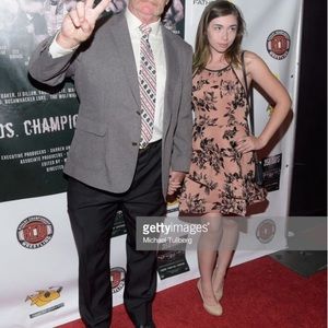 Formal cross back dress worn on the red carpet